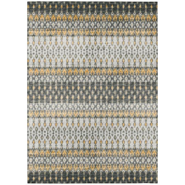 Addison Rugs Evolve Pewter 5 ft. x 7 ft. 6 in. Ikat Area Rug