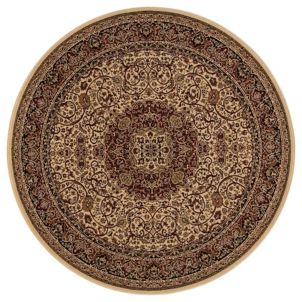 Concord Global Trading Persian Classics Isfahan Ivory 8 ft. Round Area Rug