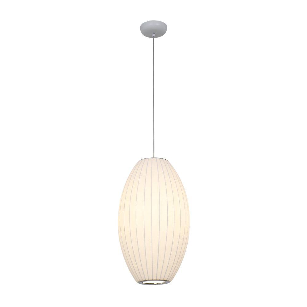"1-Light White Silk Shade Lantern Pendant Light for Dining Room Foyer Bedroom,H21""*L13""" price history on PriceWatchPro