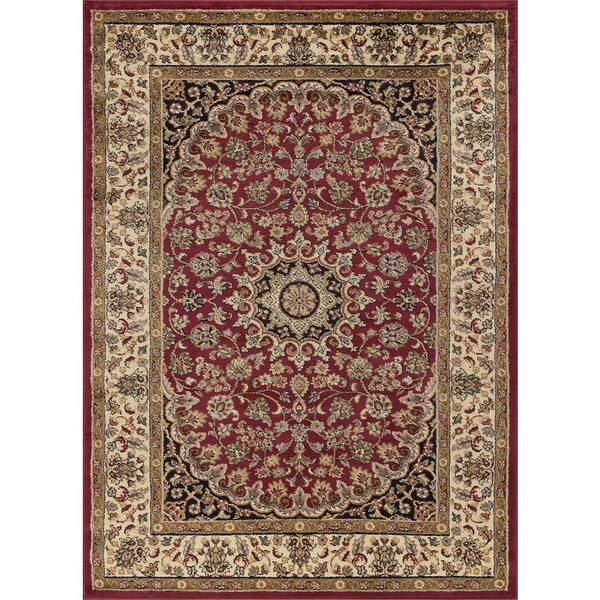 Tayse Rugs Elegance Oriental Red 8 ft. x 10 ft. Indoor Area Rug