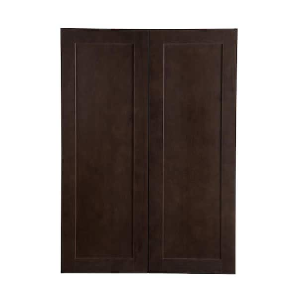 Hampton Bay Edson Shaker Assembled 30x42x12.5 in. Wall Cabinet in Dusk