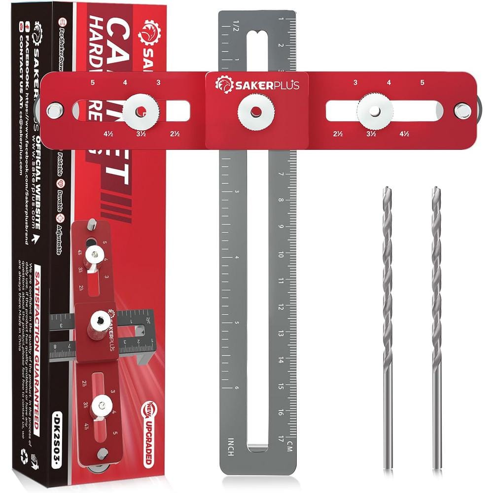 Cabinet Hardware Jig, Adjustable Cabinet Handle Template Tool for Knobs
