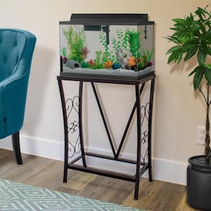 Aquarium Fundamentals Black 27.8 in. Accent Cabinet with 1 Shelf in Powder Coated Steel for 10 gal. Aquariums