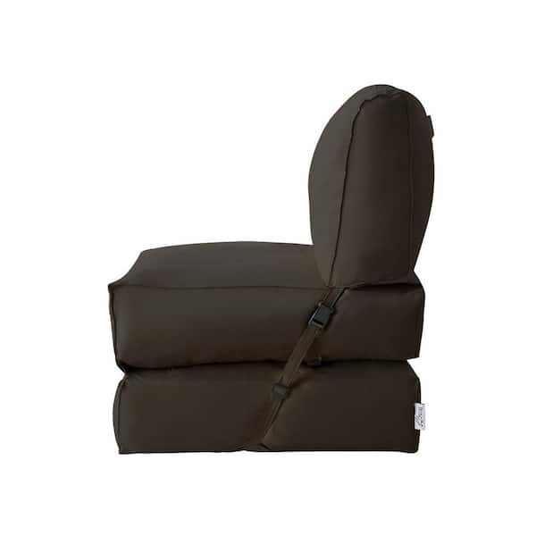 Loungie Cloudy Brown Bean Bag Lounger Chair Convertible Nylon Foam Sleeper  BB143-28BN-HD - The Home Depot