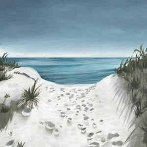 "Beach Footprints" by Marmont Hill Unframed Canvas Nature Art Print 40 in. x 40 in.