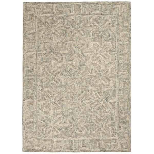 Vail Beige/Grey 5 ft. x 7 ft. Contemporary Area Rug