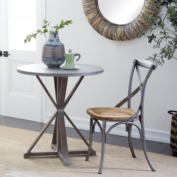 Litton Lane 29 in. Brown Extra Large Round Wood End Accent Table