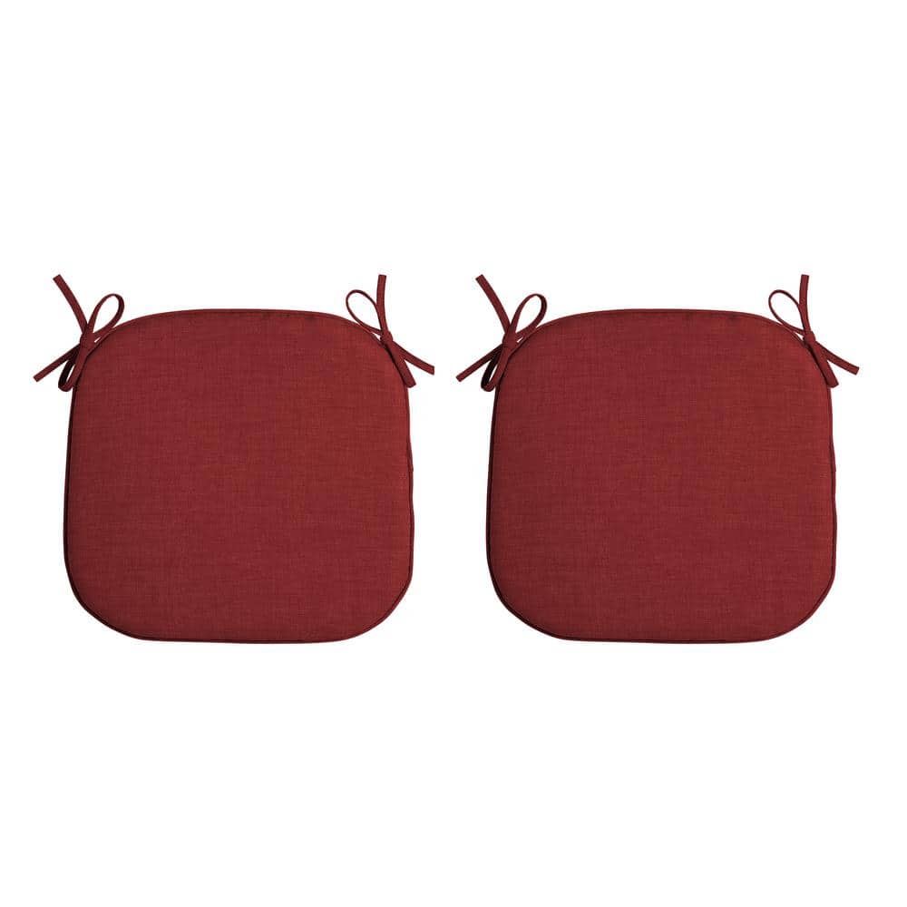 Ruby Red Polyester Foam Seat Pads, Set of 2, 17 x 16