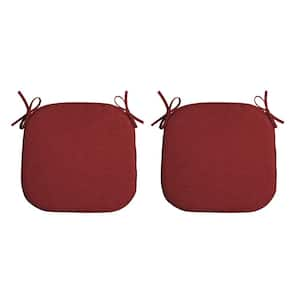 Indoor/Outdoor Square Foam Seat Pad, Set of 2, Foam Cushion Ruby Red Leala