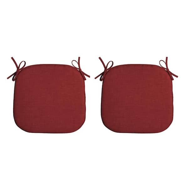 ARDEN Indoor/Outdoor Square Foam Seat Pad, Set of 2, Foam Cushion Ruby Red Leala