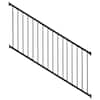 Weatherables Stanford Black 42 in. H x 96 in. W Textured Aluminum Stair ...