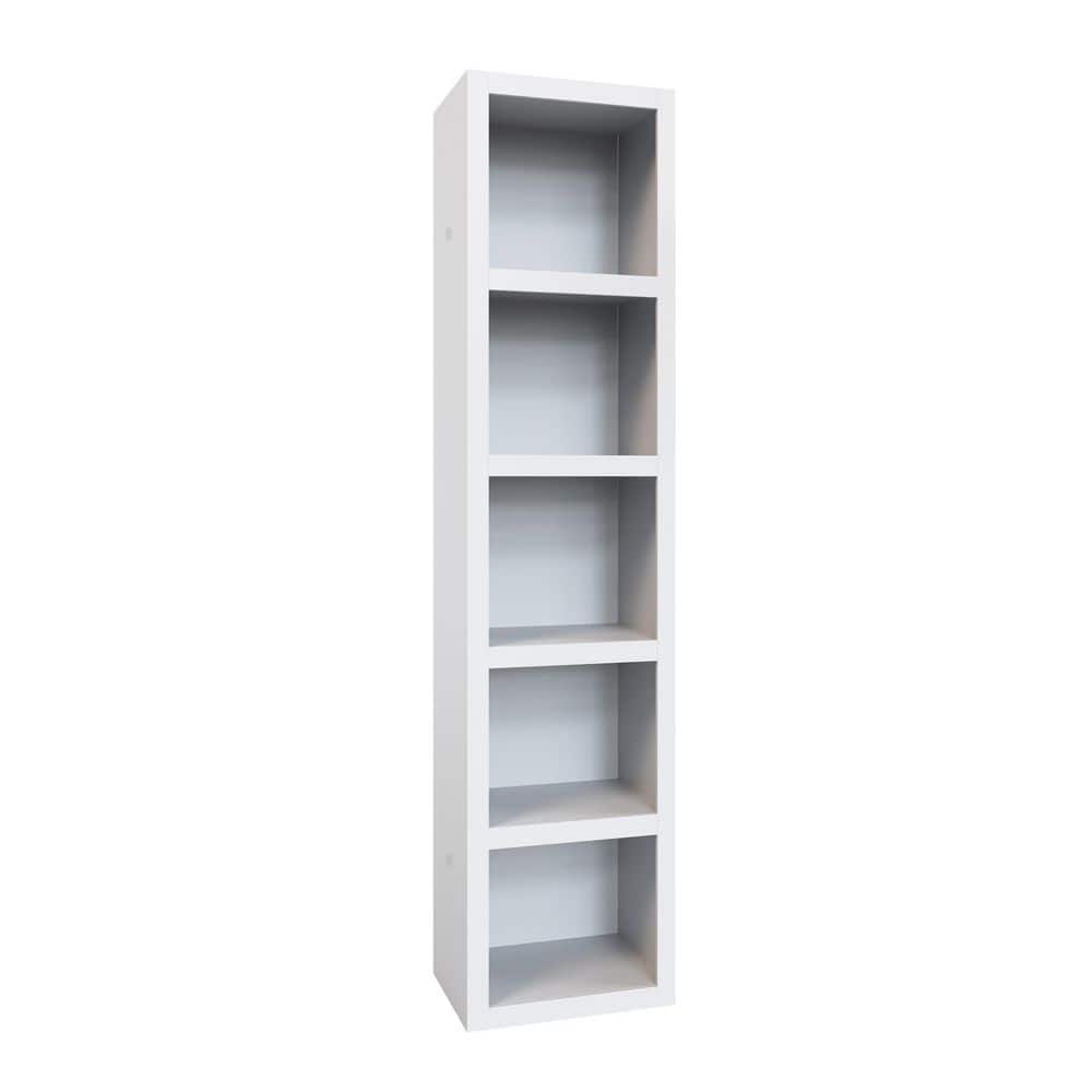 Oakland Living White 85 in. Tall Wooden Bookcase Shelf LILA-TW-BS