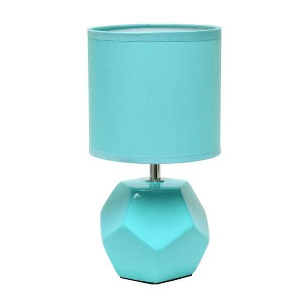 Blue Round Prism Mini Table Lamp, Mini Table Lamp With Shade