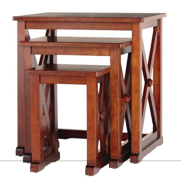 Home Decorators Collection Brexley Chestnut Nesting Tables (Set of 3) - DISCONTINUED