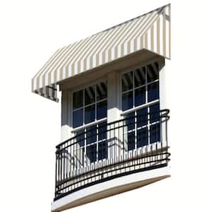 3.38 ft. Wide New Yorker Window/Entry Fixed Awning (31 in. H x 24 in. D) Linen/White
