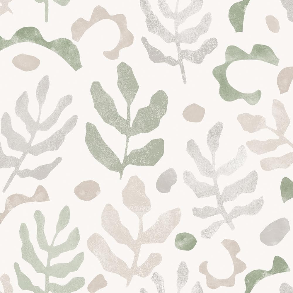 Neutral Beige Green Mira Peel and Stick Wallpaper Sample price history on PriceWatchPro
