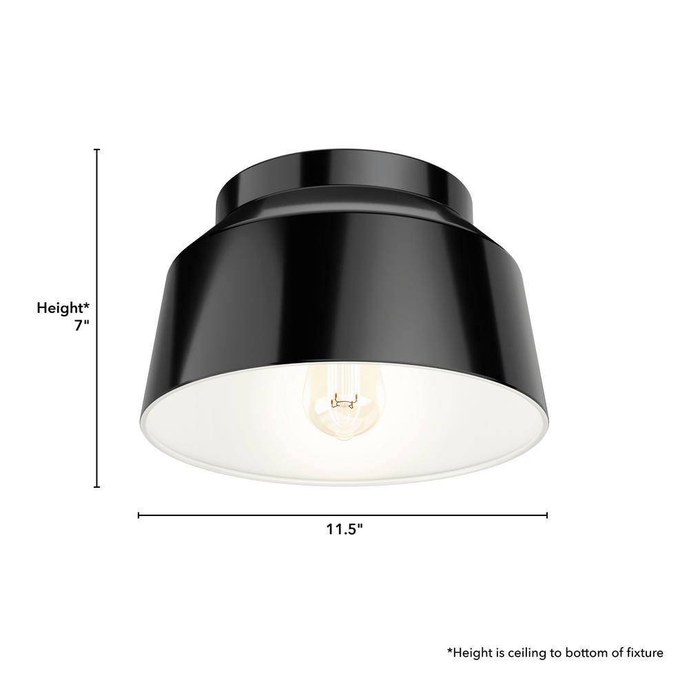 Matte Black Aluminum 11.5" LED Flush Mount Light