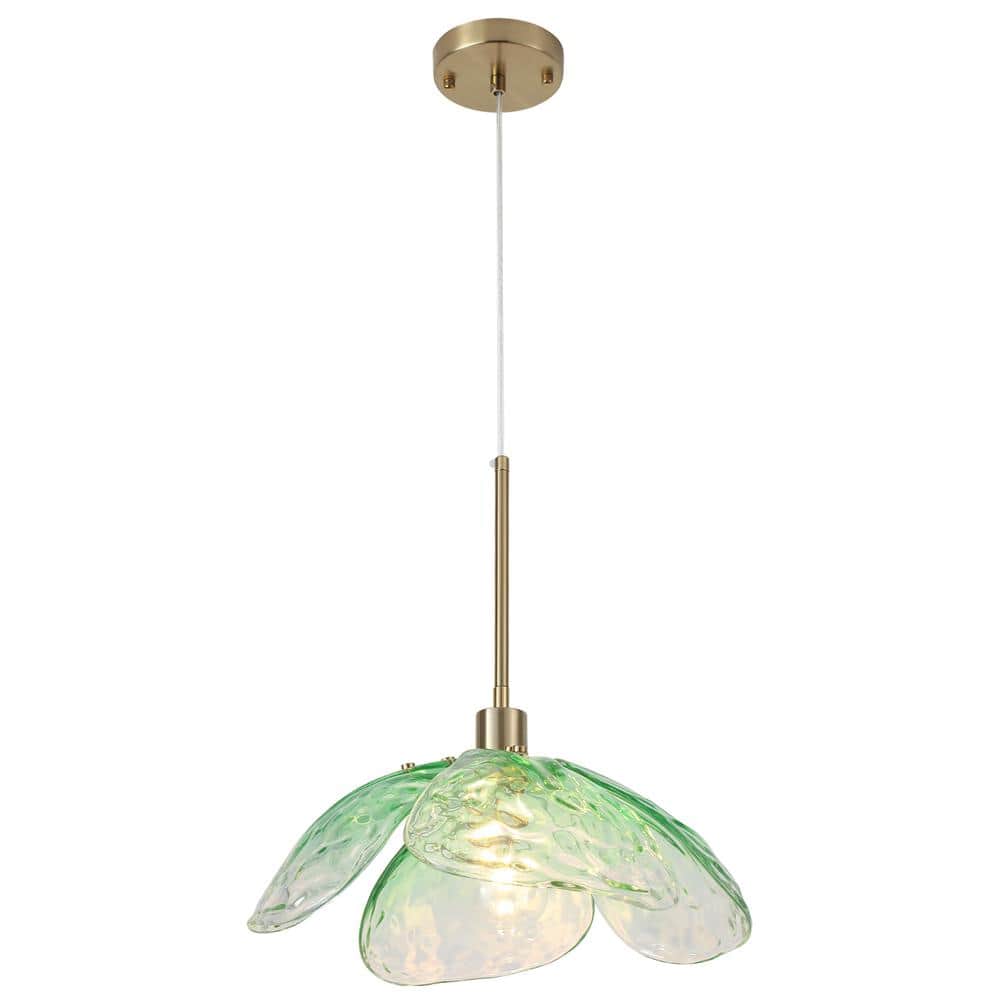 60 -Watt 1-Light Light Green Pendant Light with Glass Shade, Hanging Vintage Ceiling Light Fixture price history on PriceWatchPro