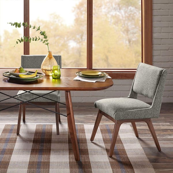 INK+IVY Boomerang Light Grey Dining Chair Set of 2 II108-0223