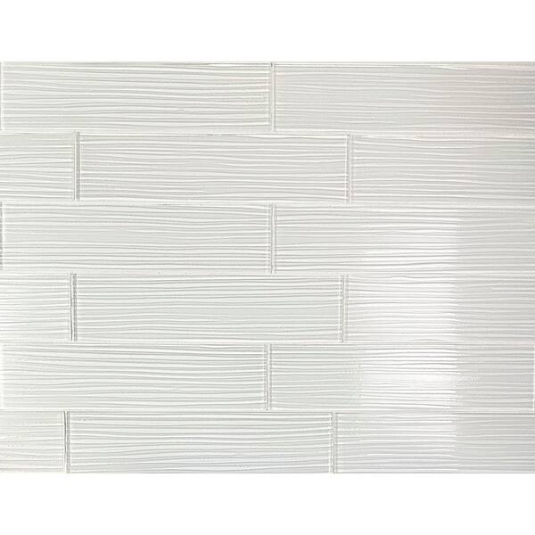 Abolos Luxury Decor Bianco White Large, Floor Decor Glass Subway Tile