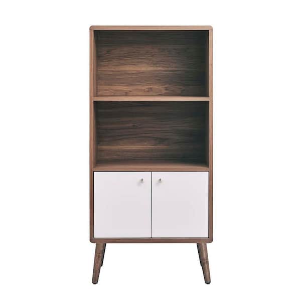 E&YのDISPLAY SHELVES MODWAY Transmit Display Cabinet Bookshelf in Walnut White EEI-6230