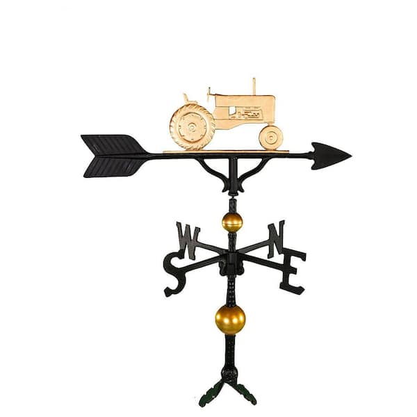Montague Metal Products 32 in. Deluxe Gold Tractor Weathervane