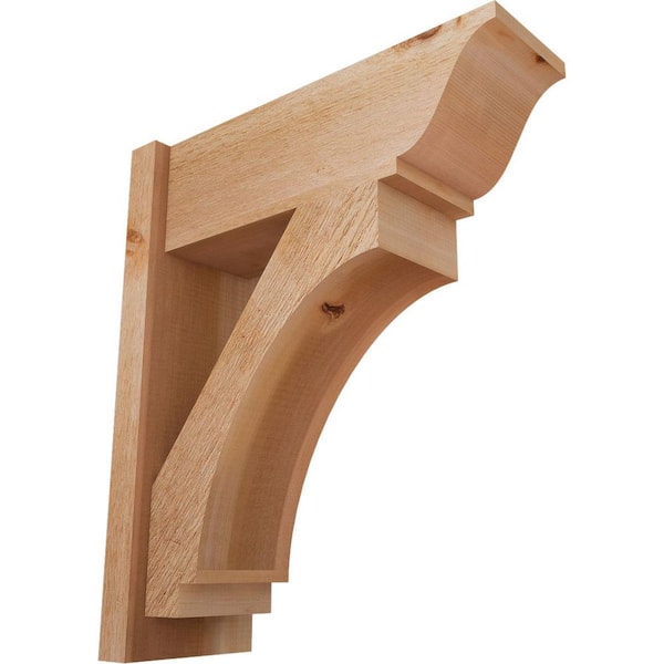 Ekena Millwork 8 in. x 26 in. x 22 in. Imperial Traditional Rough Sawn Western Red Cedar Outlooker