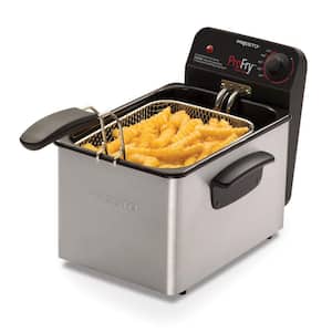 Professional 3.2 Qt. Stainless Steel Deep Fryer with Fry Basket