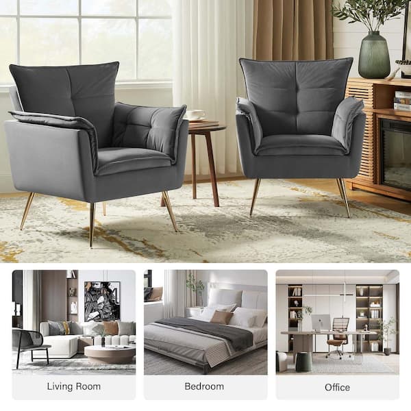 Grey best sale armchair bedroom