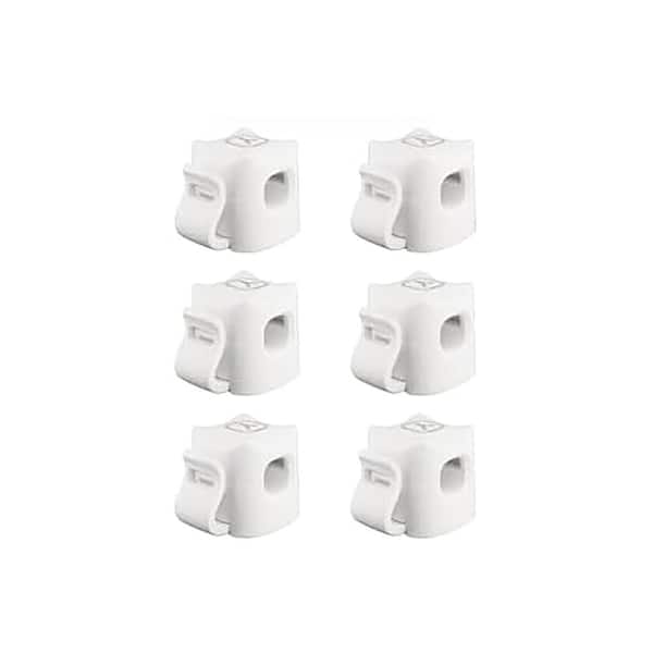 6-Pack Cable Clips Cord Holder Organizer Adhesive Wire Management Stable Charging for Desk Nightstand Wall White