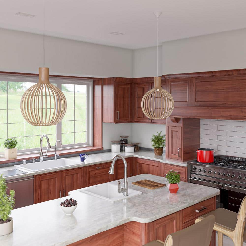 33'' White Granite Single Bowl Drop-In Kitchen Sink