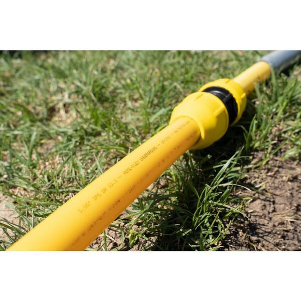 Long DR 11 Underground Yellow Polyethylene Gas Pipe 3/4 in IPS x 100 ft 