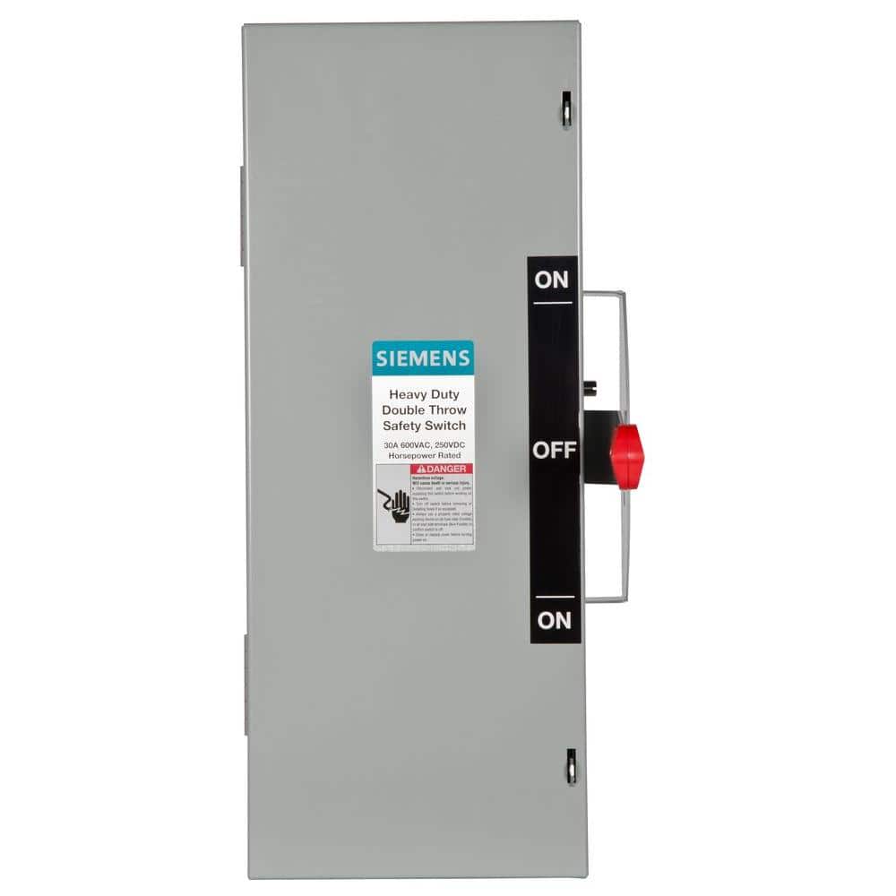 UPC 783643454217 product image for Double Throw 30 Amp 600-Volt 3-Pole Indoor Non-Fusible Safety Switch | upcitemdb.com