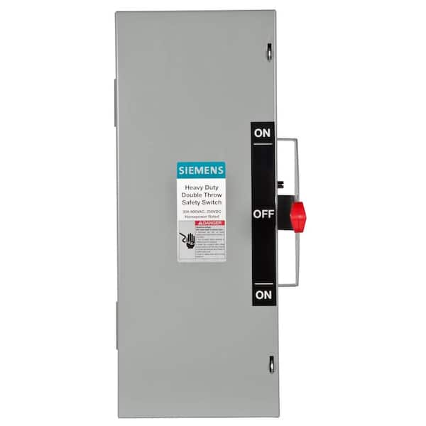 Siemens Double Throw 30 Amp 600-Volt 3-Pole Indoor Non-Fusible Safety Switch