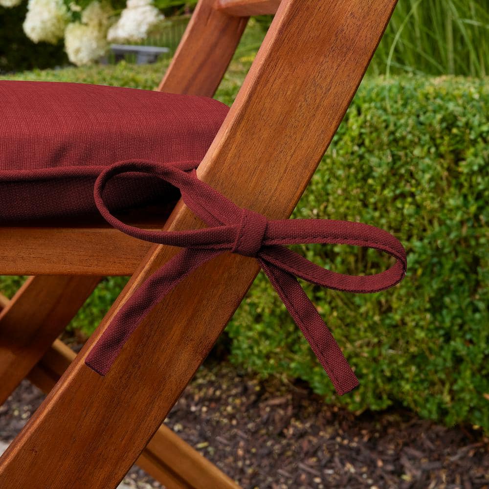 Ruby Red Polyester Foam Seat Pads, Set of 2, 17 x 16