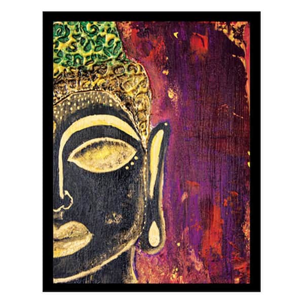 VENICE BEACH Collections Wahl Abstract Art Tribal Woman-Pink/Black by Sarah Wahl 1 Piece Framed Graphic Print Abstract 18 in. x 14 in.