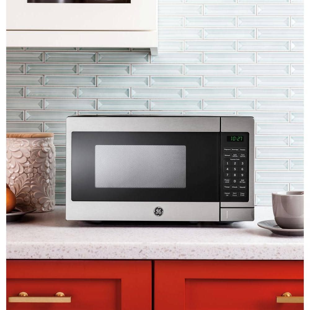 GE 700-Watt Spacemaker Countertop Microwave - Stainless Steel
