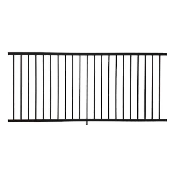 Weatherables Stanford 36 in. H x 96 in. W Textured Black Aluminum Railing Kit