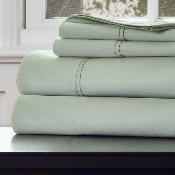 Lavish Home Green 1000 Count Cotton Sateen King Sheet Set (4-Piece)