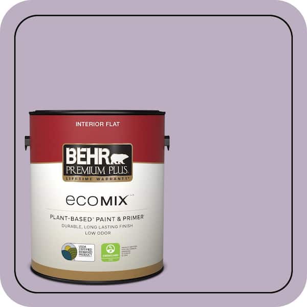 1 gal. #S100-3 Courtly Purple Flat EcoMix Plant-Based Interior Paint & Primer
