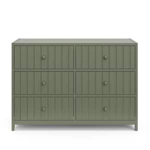 Teddi Olive 6-Drawer 51.37 in. Wide Dresser