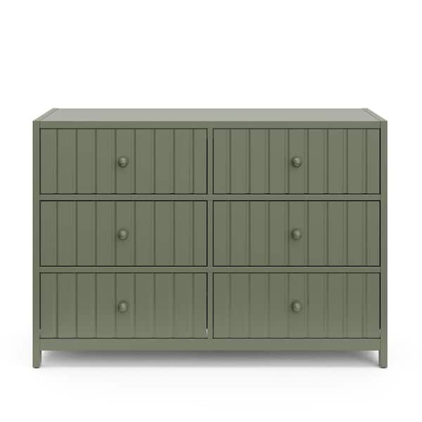 Teddi Olive 6-Drawer 51.37 in. Wide Dresser