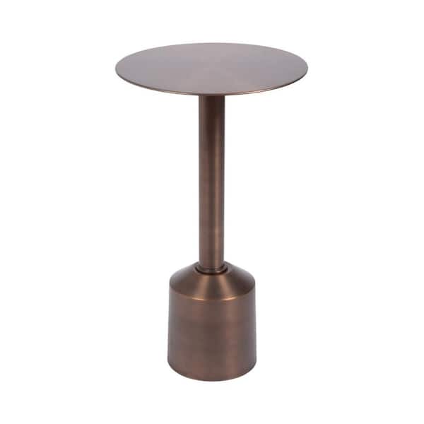 Cannings 14 in. Bronze Round Metal End Table