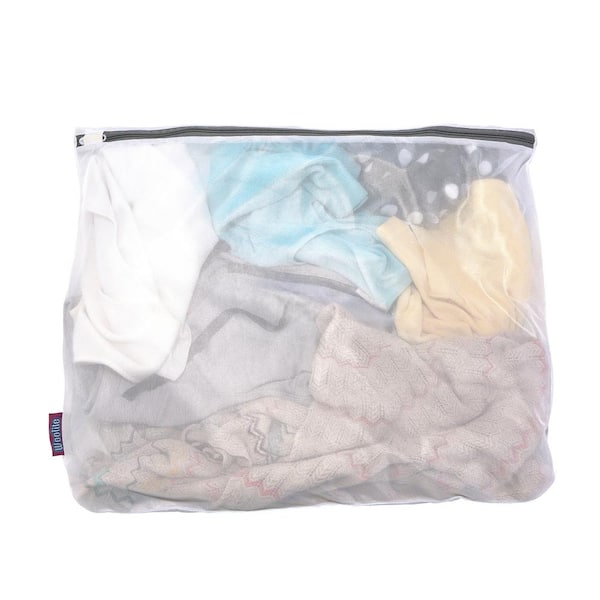 Everyday Home Mesh Laundry Bags, 4 Pack, 2 Medium & 2 Large, Men's, White