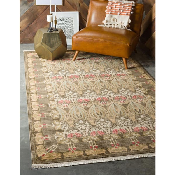 Edinburgh Carnation Brown 6' 0 x 9' 0 Area Rug