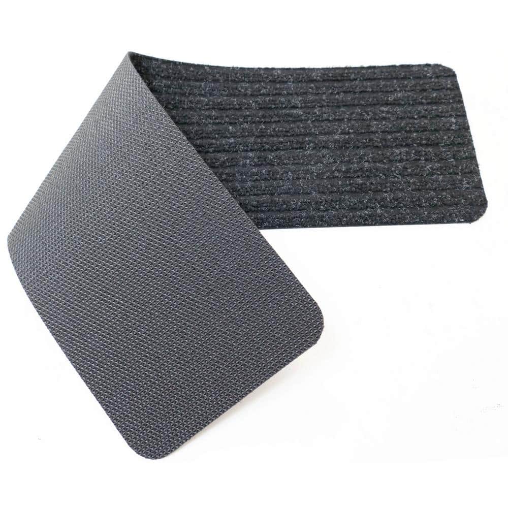 Black Non-Slip Rubber Backed Carpet Stair Treads Set of 13