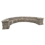 Rumblestone 174.5 in. W x 31.5 in. H x 105.75 in. L Large Curved Concrete Bench Kit in Greystone