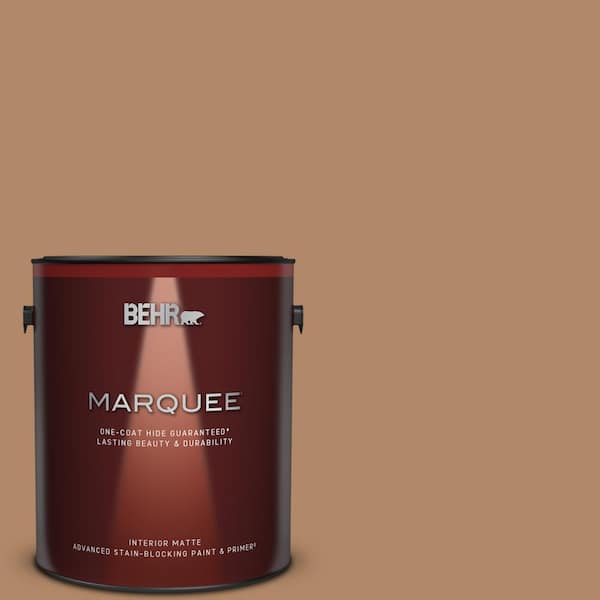 BEHR MARQUEE 1 gal. #MQ2-02 Syrup One-Coat Hide Matte Interior Paint & Primer