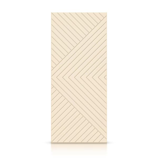 CALHOME 24 in. x 80 in. Hollow Core Beige Stained Composite MDF Interior Door Slab
