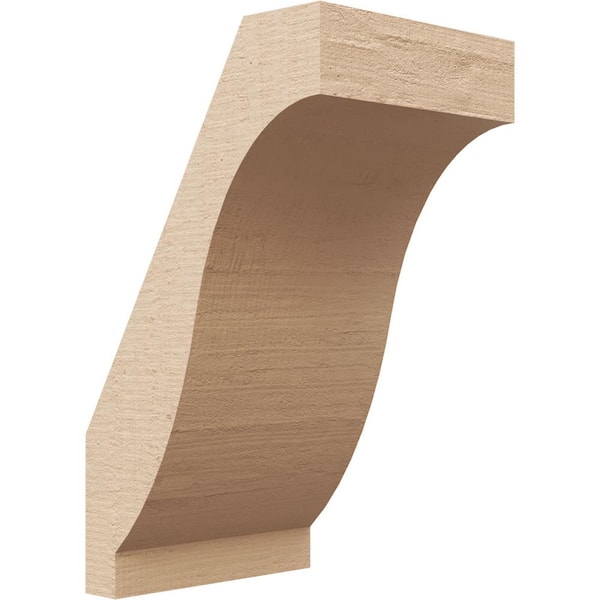 Ekena Millwork 5 in. x 10 in. x 6 in. Baker Rough Cedar Woodgrain Timberthane Polyurethane Knee Brace, Primed